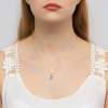 Zawieszka owalna topaz London Blue Z182
