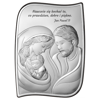 Obrazek srebrny z cytatem św. Jana Pawła II