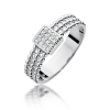 Unikatowy pierścionek z brylantami 0,08ct