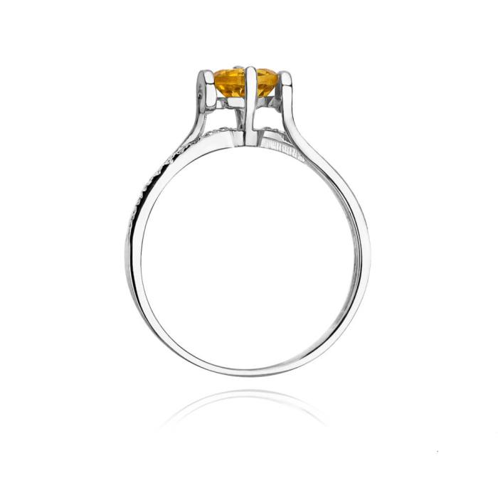 Pierścionek złoty z cytrynem