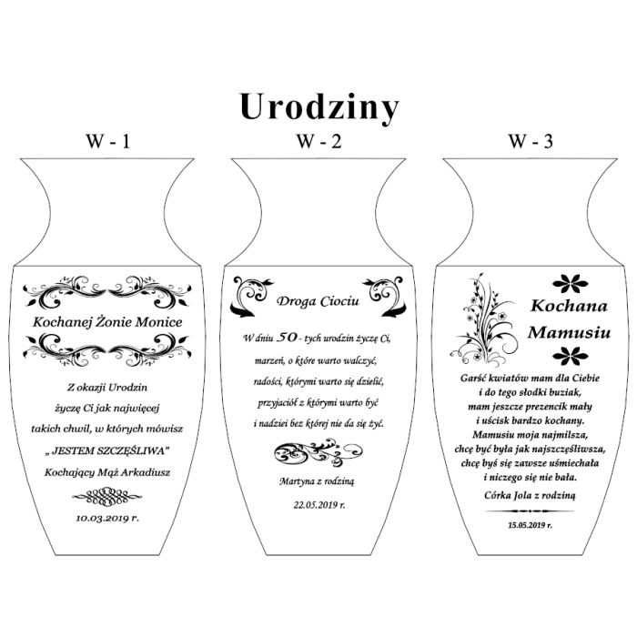 Wazon z grawerem. Prezent na imieniny, urodziny, ślub