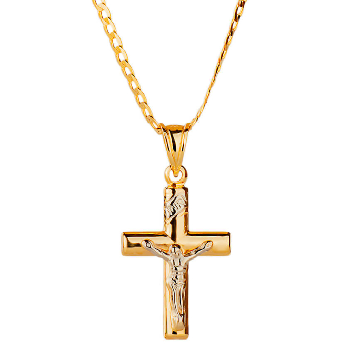 Złoty krzyżyk. Pan Jezus Chrystus. Dedykacja
