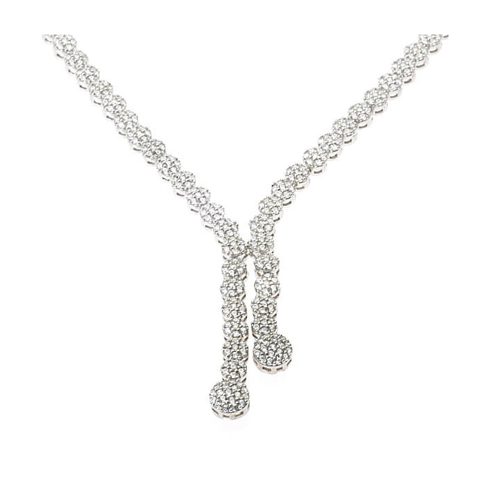 Naszyjnik srebrny z cyrkoniami
