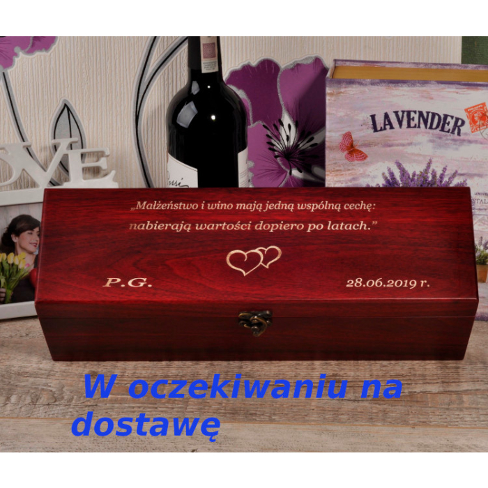 grawerowana skrzynka na wino