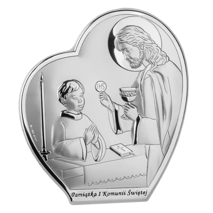 Obrazek srebrny Pamiątka I Komunii Świętej