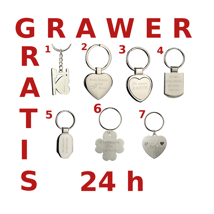 brelok z grawerem