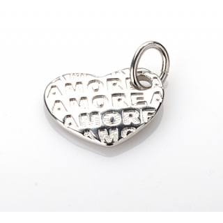 Zawieszka srebrna. Serduszko. "Amore" Ag925.