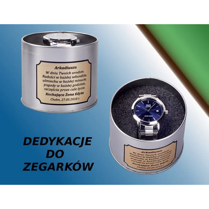 Pudełko na zegarek z dedykacją GRATIS
