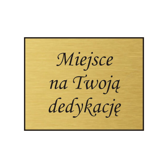 Złoty komplet łańcuszek z medalikiem Dedykacja GRATIS